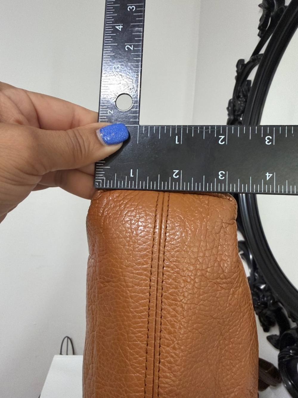 Valentina FINAL SALE ππΌππΌππΌππΌClassic Pebbled Leather Crossbody in tan leather ππ - Picture 12 of 13